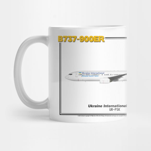 Boeing B737-900ER - Ukraine International Airlines (Art Print) by TheArtofFlying